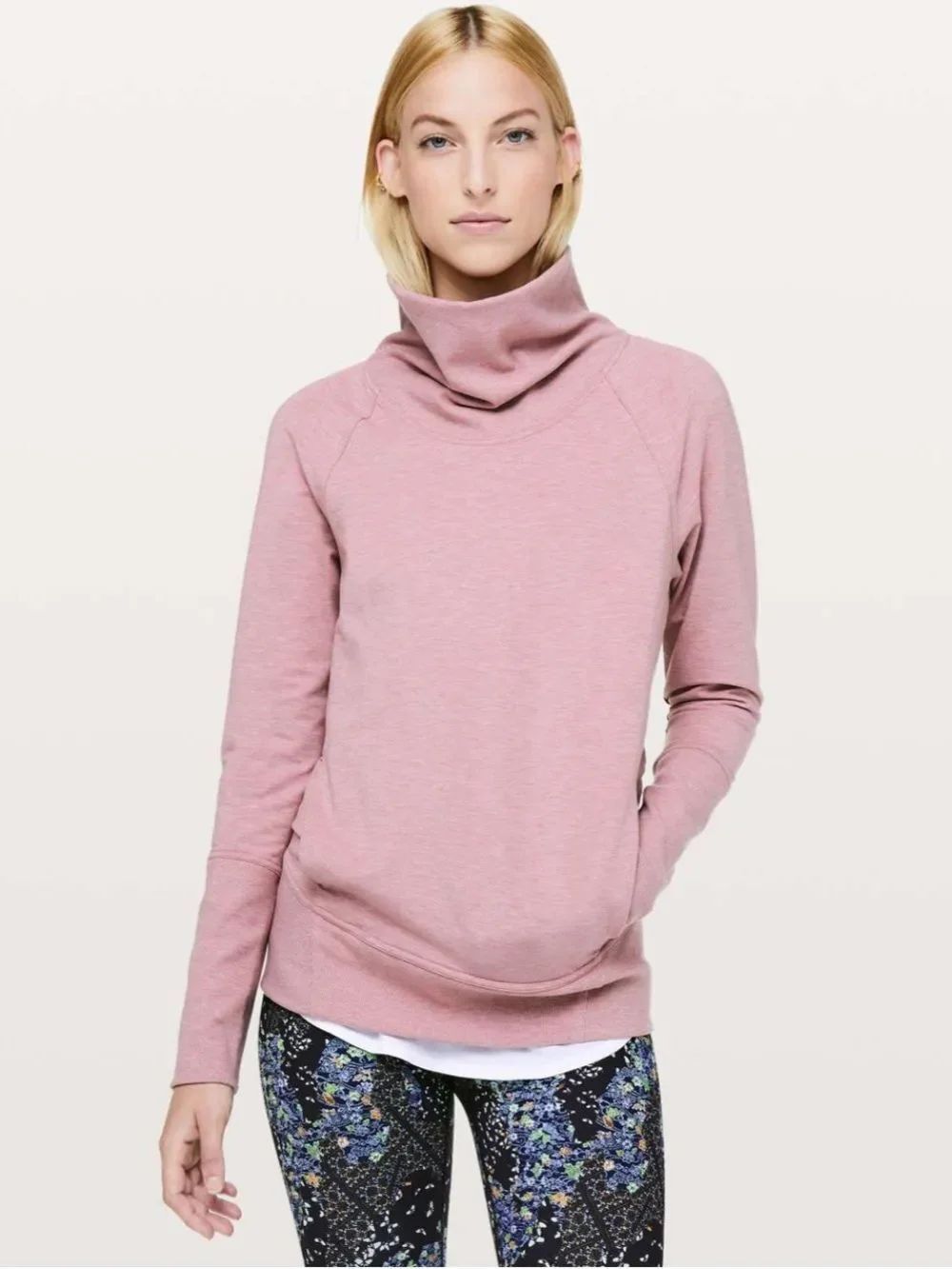 Lululemon High Lines Pullover Heathered Vintage Mauve Women’s Size 12